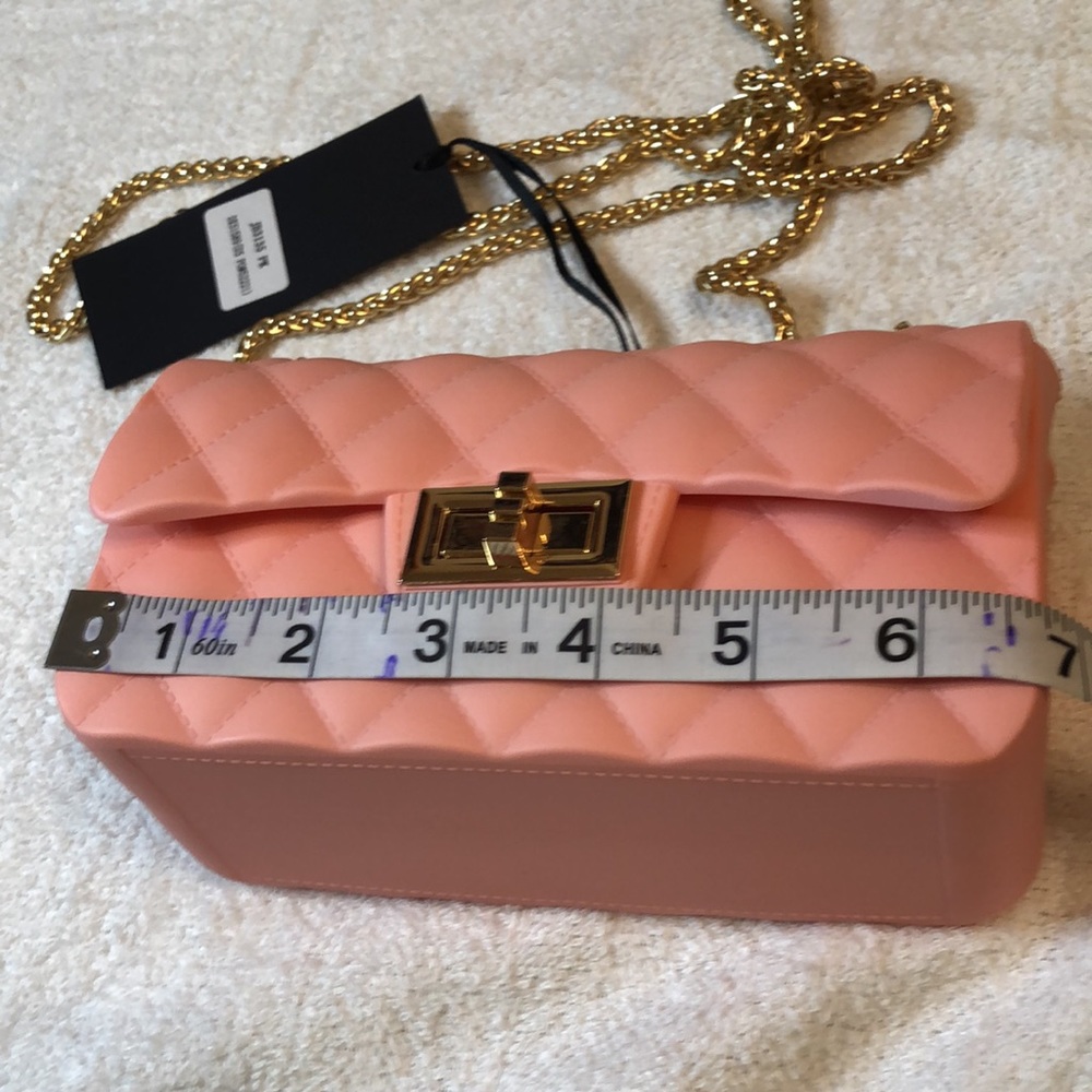 DELUXITY PINK CROSSBODY BAG SZ 4 X 6 3/4 - Picture 8 of 11